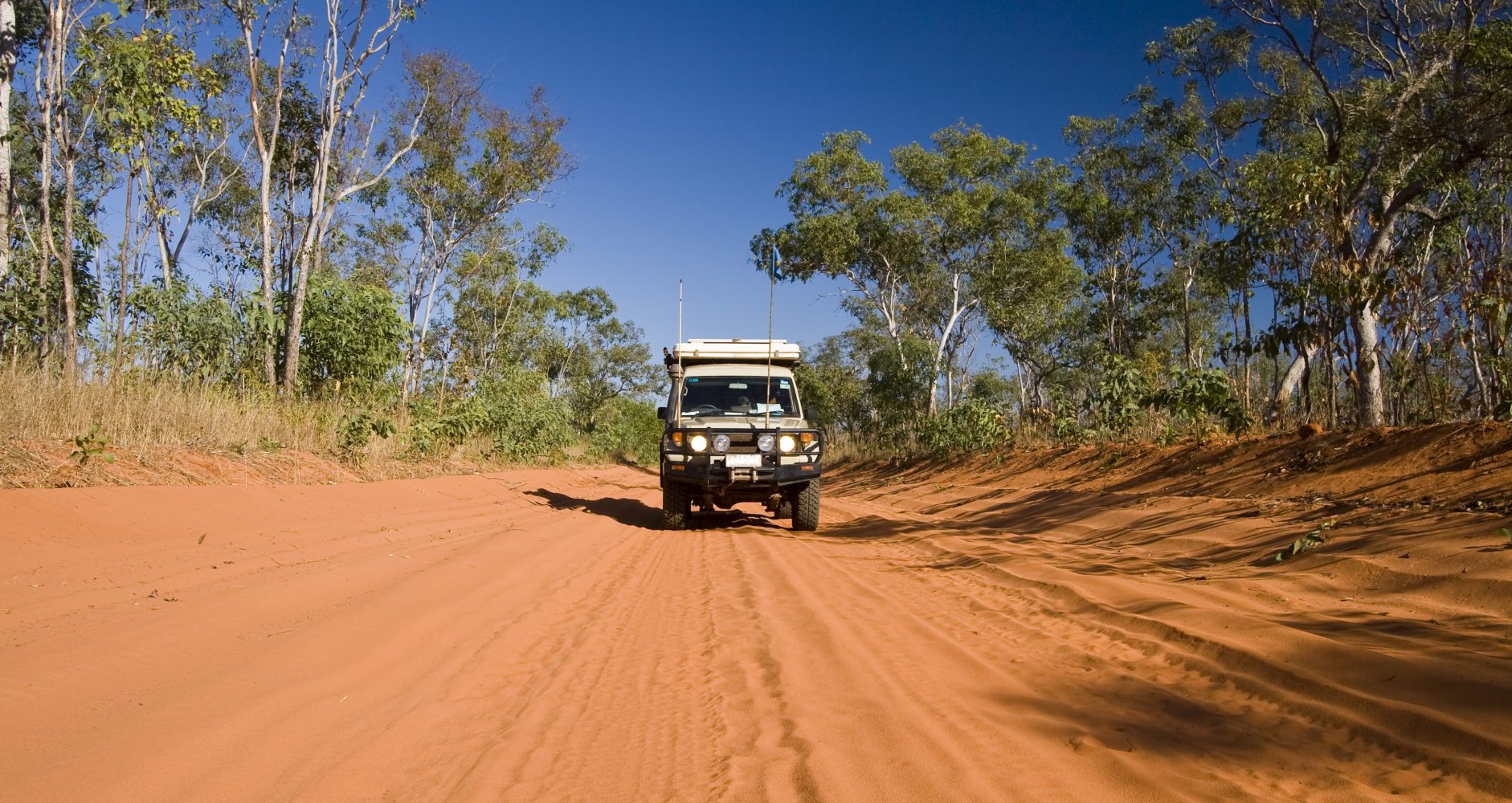 Cruising the dirt roads on the Dampier Peninsula near Cape Leveque in northern Western Australia.